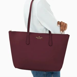 Kate Spade Kitt A Little Better Deep Berry Nylon Tote